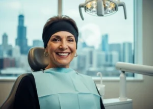 patient with permanent dentures