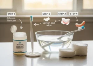 How to Remove Denture Glue