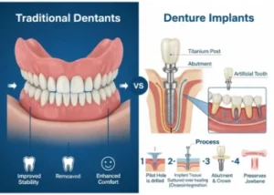Denture Implants vs. Traditional Dentures